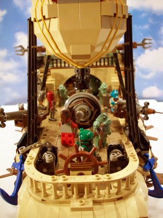 Illustration for article titled Steampunk LEGO Jabba Barge, Slave I and Other Amazing Steam Wars Models